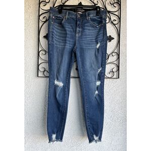 Torrid Sky High Skinny Jeans - Size 12R - Medium Dark Wash Blue